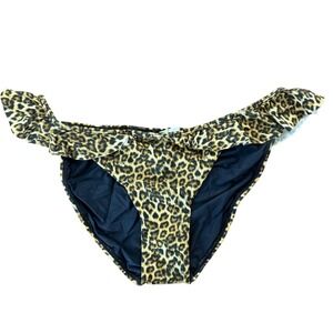 Solido Swimwear Leopard Print Ruffle Bikini Bottom LEO-004F XL New